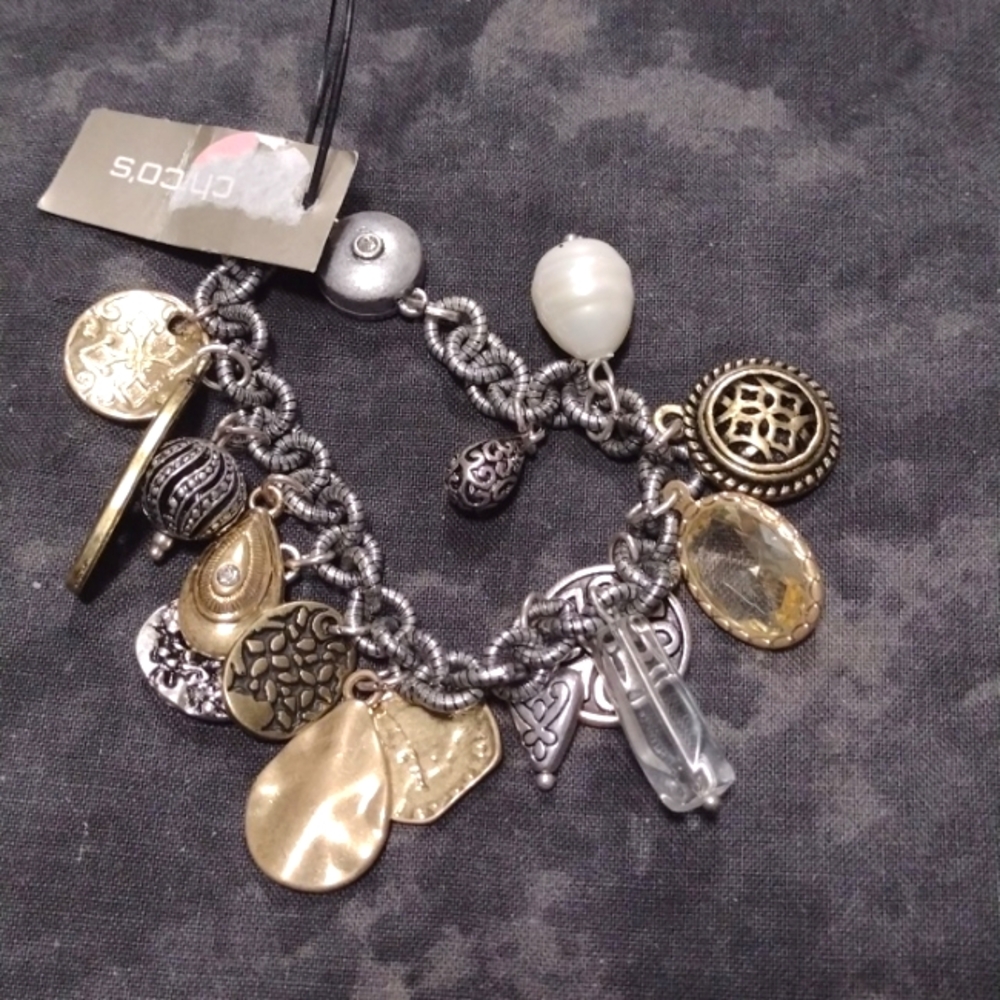 New Chicos Many Charms Bracelet NWT